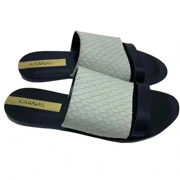 Kaanas Anthropologie leather slip on sandal size 6 - Picture 4 of 7